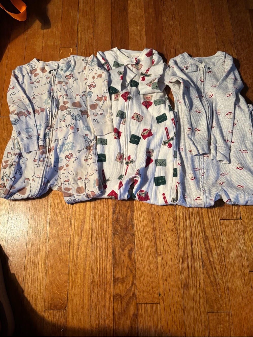Carter's White Baby Footed Pajama Sleepers - Neutral Tones